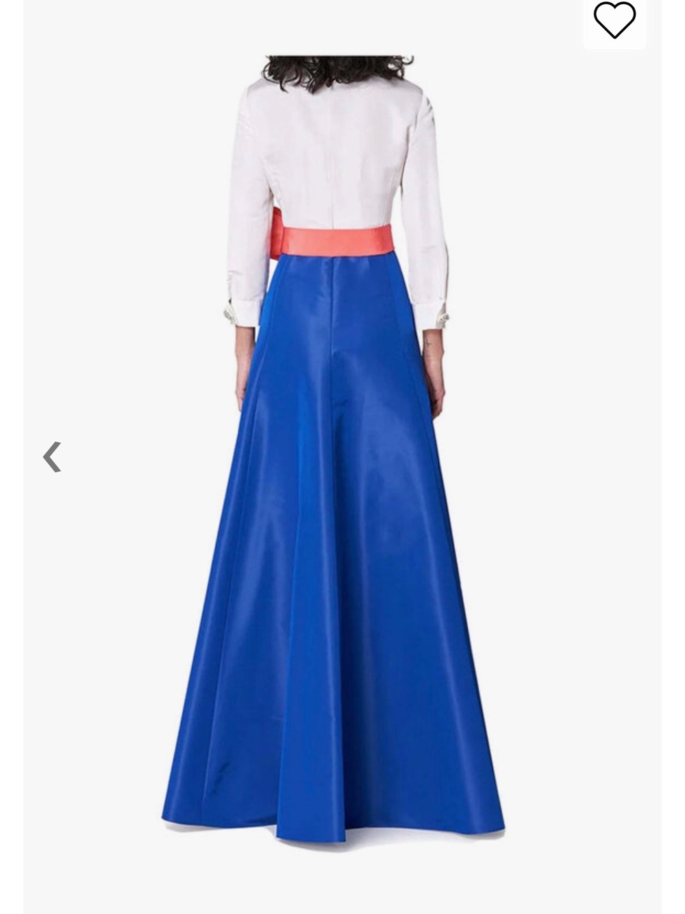 Carolina Herrera Blue Maxi Skirt with Coral Sash- New - Picture 2 of 4